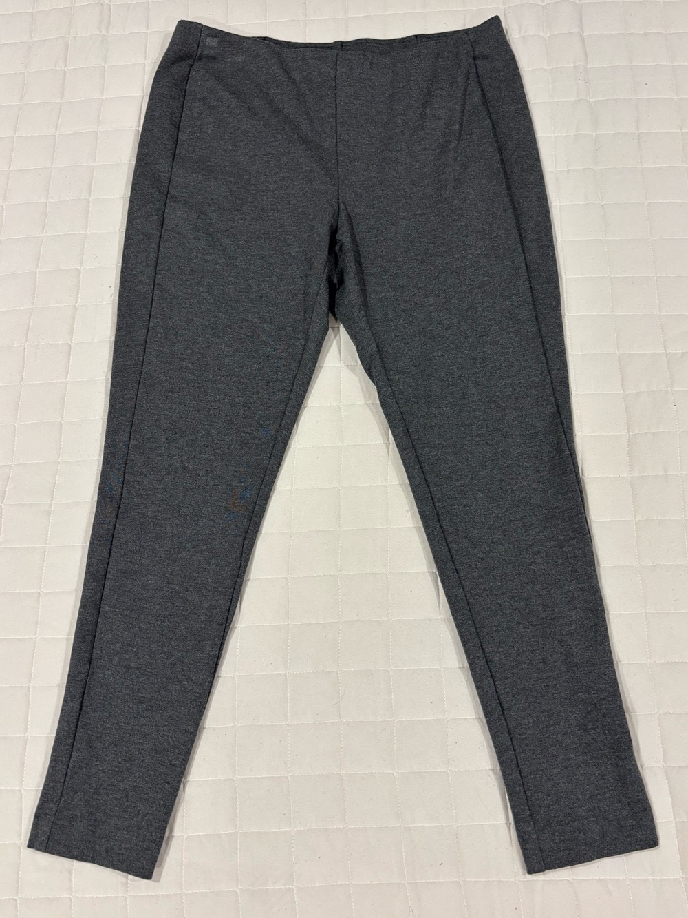J.Jill Ponte Leggings Knit Gray Size Large Stretch Pull-On Pants